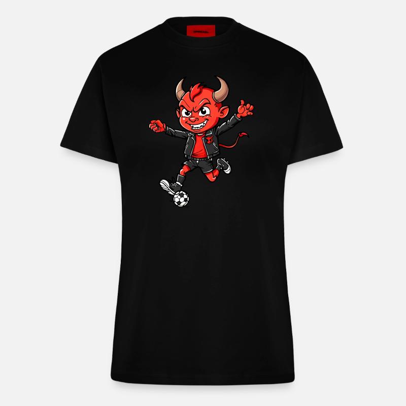 Red Devil - Fitted T-Shirt - made by SPREAD - SOLID BLACK