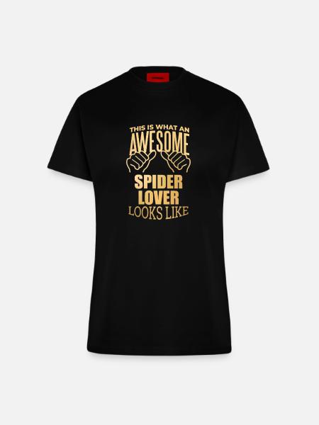 Spider Spider Spider - Fitted T-Shirt - made by SPREAD - SOLID BLACK