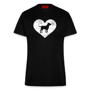 Labrador - Organic fitted T-shirt made in EU - SOLID BLACK - Voor