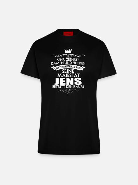 JENS - Majestät - Fitted T-Shirt - made by SPREAD - SOLID BLACK