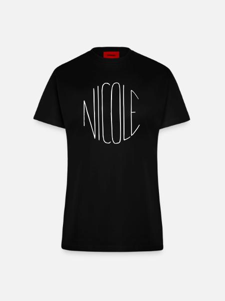 Nicole Geschenk - Fitted T-Shirt - made by SPREAD - SOLID BLACK