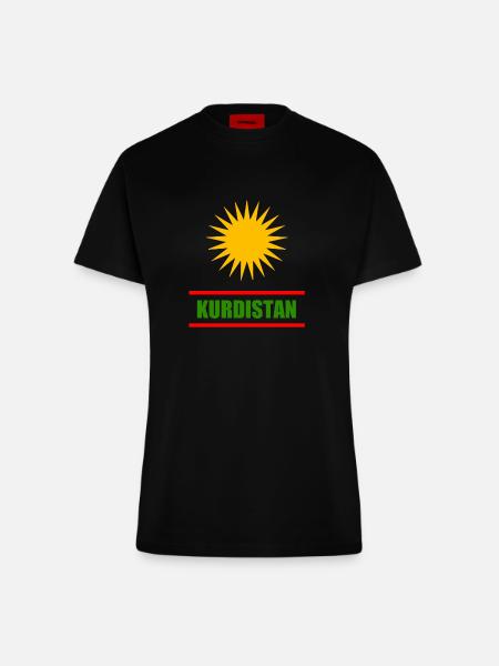 kurdistan - Fitted T-Shirt - made by SPREAD - SOLID BLACK