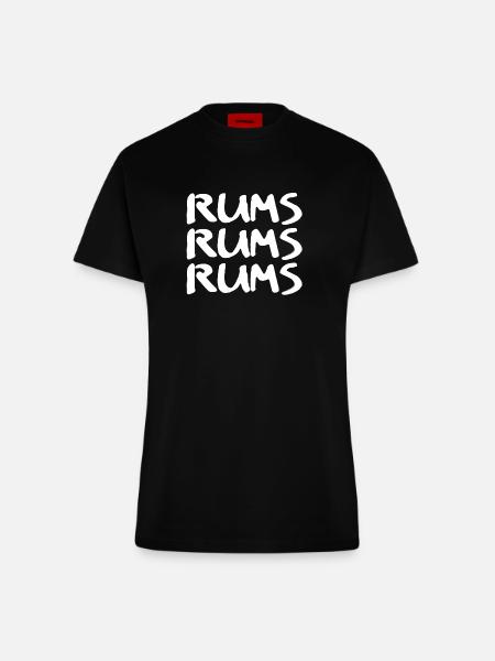 RUMS - Fitted T-Shirt - made by SPREAD - SOLID BLACK