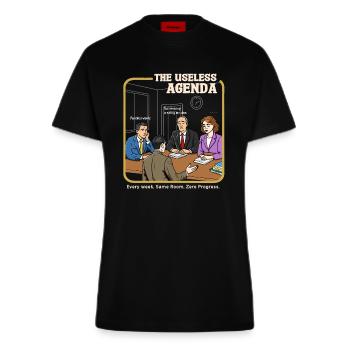 L’agenda inutile - T-shirt bio slim fit fabriqué en UE - SOLID BLACK - Devant