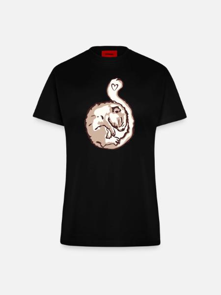 Haselmaus - Fitted T-Shirt - made by SPREAD - SOLID BLACK