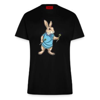 Hase Dart Dartpfeil - Fitted T-Shirt - made by SPREAD - SOLID BLACK - Vorne