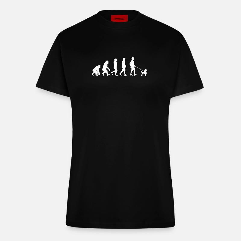 Caniche - Evolution - T-shirt bio slim fit fabriqué en UE - SOLID BLACK