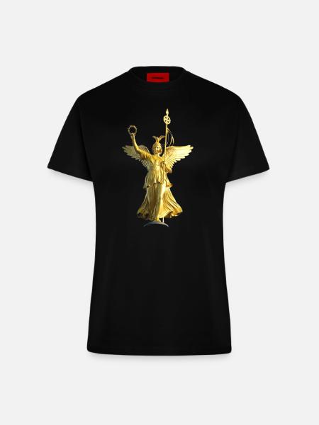 Siegessäule Berlin - Fitted T-Shirt - made by SPREAD - SOLID BLACK