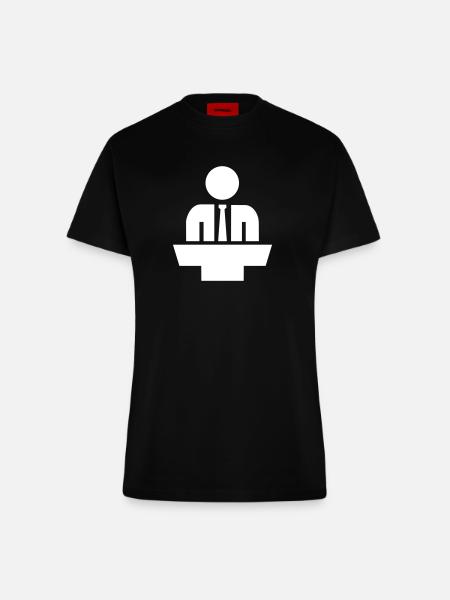 Politiker - Fitted T-Shirt - made by SPREAD - SOLID BLACK