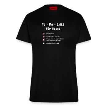 To do Liste - Fitted T-Shirt - made by SPREAD - SOLID BLACK - Vorne