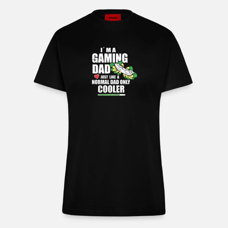 I M A GAMING DAD - Fitted T-Shirt - made by SPREAD - SOLID BLACK