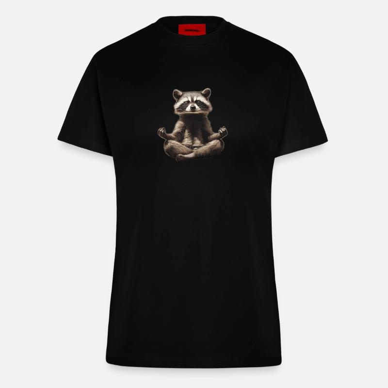 Meditation - Fitted T-Shirt - made by SPREAD - SOLID BLACK