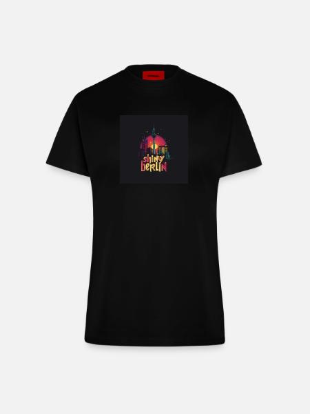Shiny Berlin - Fitted T-Shirt - made by SPREAD - SOLID BLACK