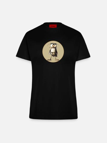 Moskito Uhu - Fitted T-Shirt - made by SPREAD - SOLID BLACK