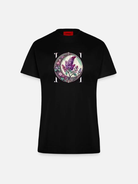 Lila - Fitted T-Shirt - made by SPREAD - SOLID BLACK