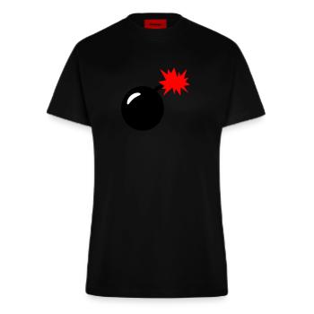 Bomb - Fitted T-Shirt - made by SPREAD - SOLID BLACK - Front