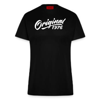 Original 1976 Geburtstagsgeschenk 1976 - Fitted T-Shirt - made by SPREAD - SOLID BLACK - Vorne