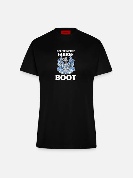 Motorboot Kapitän Bootsführerschein - Fitted T-Shirt - made by SPREAD - SOLID BLACK