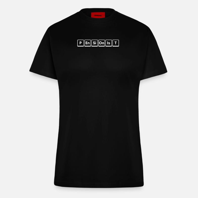 Pensionist Ruhestand Statement Freizeit Abschied - Fitted T-Shirt - made by SPREAD - SOLID BLACK