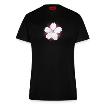 Ibiza Mandelblüte - Sonja Ariel von Staden - Fitted T-Shirt - made by SPREAD - SOLID BLACK - Vorne