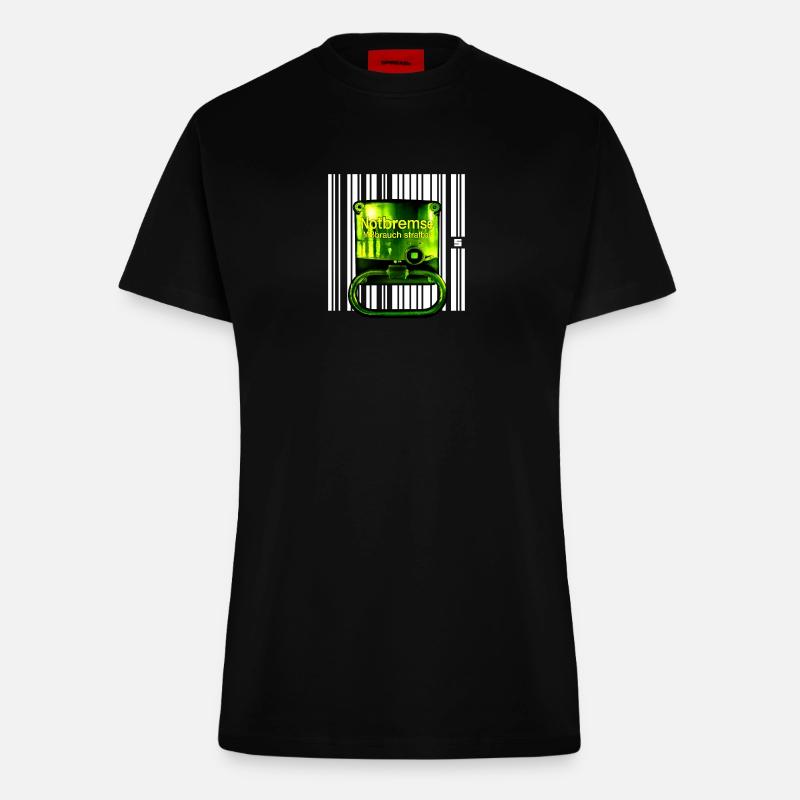 SPOT - STOP - Fitted T-Shirt - made by SPREAD - SOLID BLACK