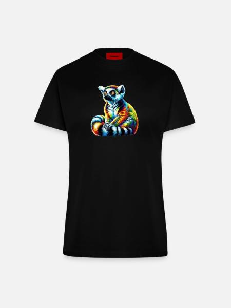 Lemur - Fitted T-Shirt - made by SPREAD - SOLID BLACK