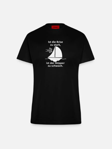 Skipper Spruch: Brise zu stark - Fitted T-Shirt - made by SPREAD - SOLID BLACK