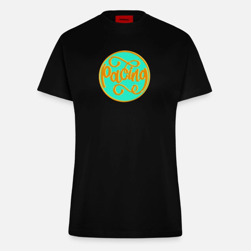 Pacing - Fitted T-Shirt - made by SPREAD - SOLID BLACK