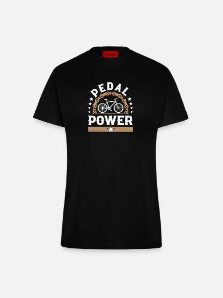 Fahrrad Fahrradfahrer - Fitted T-Shirt - made by SPREAD - SOLID BLACK