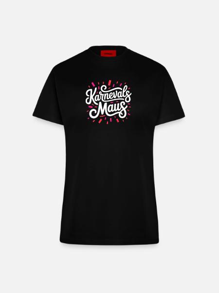 Karnevalsmaus Karneval Köln Kölner Karnevals Maus - Fitted T-Shirt - made by SPREAD - SOLID BLACK