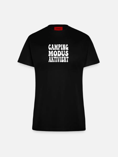 Camping Modus aktiviert - Fitted T-Shirt - made by SPREAD - SOLID BLACK
