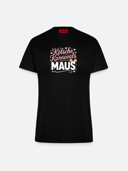 Kölsche Karnevalsmaus Karneval Köln Kölner Maus - Fitted T-Shirt - made by SPREAD - SOLID BLACK