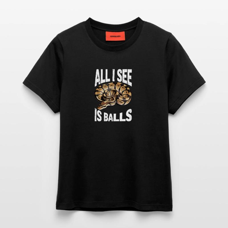 Python roi Serpents Amateurs de terrarium Python T-shirt bio slim fit fabriqué en UE