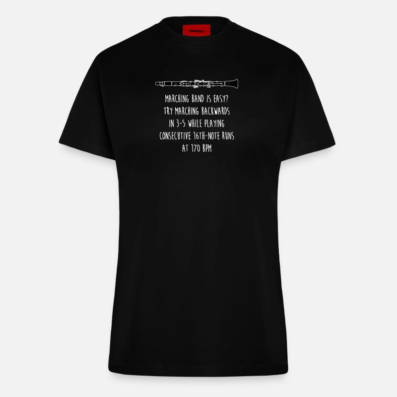 Backward Cadence Marching Tee - Fitted T-Shirt - made by SPREAD - SOLID BLACK