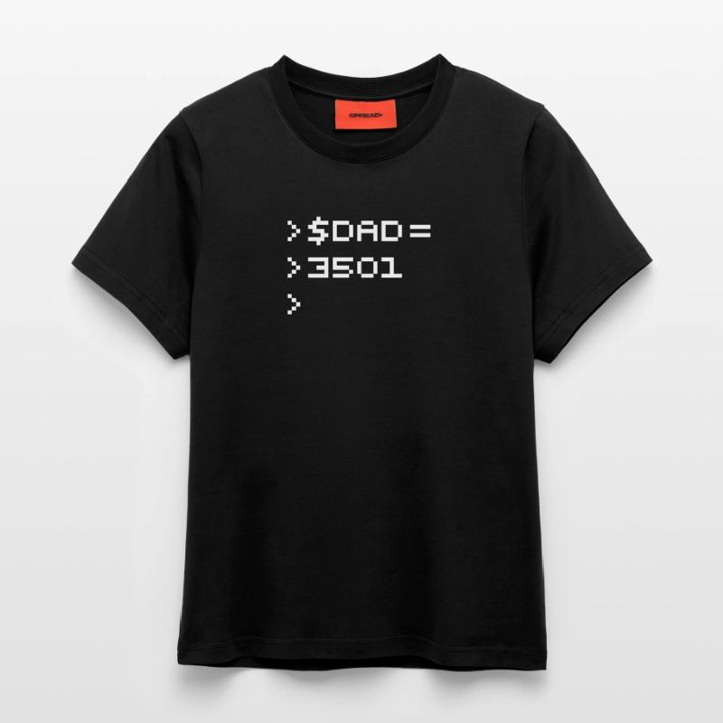 DAD Terminal de Pixels Nerd Code 8-Bits Rétro T-shirt bio slim fit fabriqué en UE