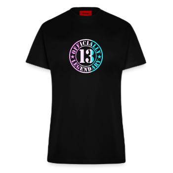 13. Geburtstag Junge Mädchen Legende Level 13 - Fitted T-Shirt - made by SPREAD - SOLID BLACK - Vorne