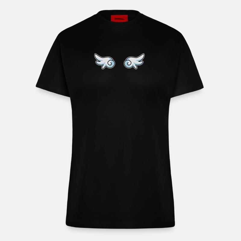 Engelflügel - Fitted T-Shirt - made by SPREAD - SOLID BLACK