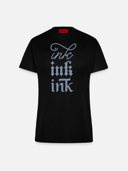Ink Ink Ink - Fitted T-Shirt - made by SPREAD - SOLID BLACK