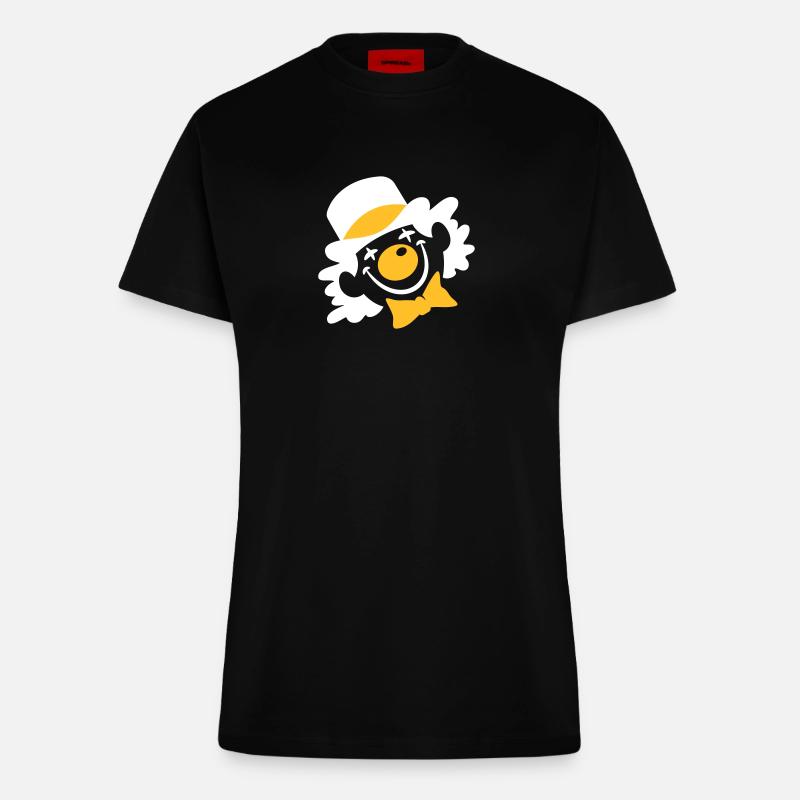 A Clown Face - Fitted T-Shirt - made by SPREAD - SOLID BLACK