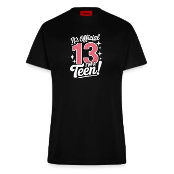 13. Geburtstag Teenager Geschenk - Fitted T-Shirt - made by SPREAD - SOLID BLACK - Vorne