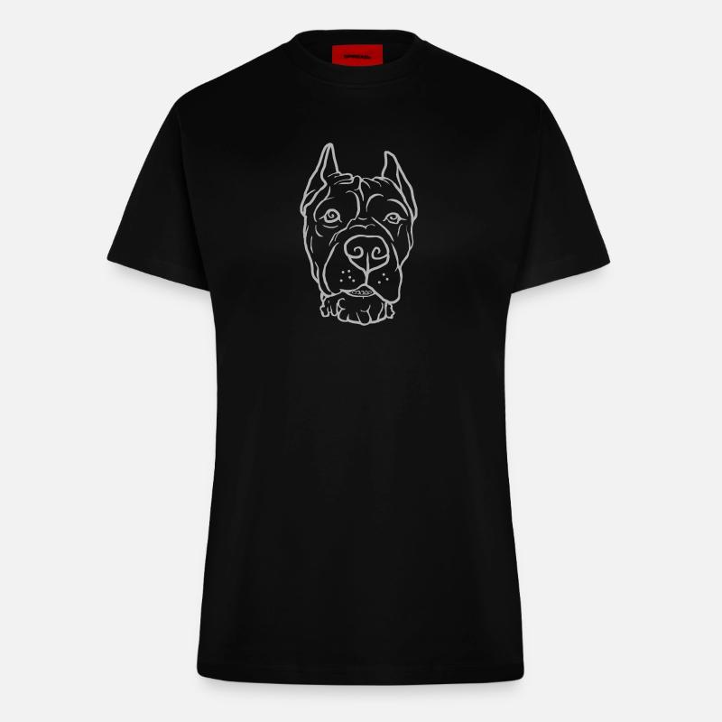 Cane Corso Kopf - Fitted T-Shirt - made by SPREAD - SOLID BLACK