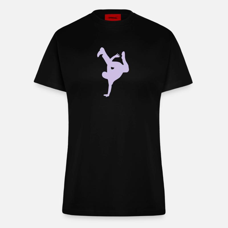 Breakdancer - Fitted T-Shirt - made by SPREAD - SOLID BLACK