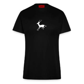 Gazelle - Fitted T-Shirt - made by SPREAD - SOLID BLACK - Vorne