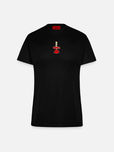 Pömpel - Fitted T-Shirt - made by SPREAD - SOLID BLACK