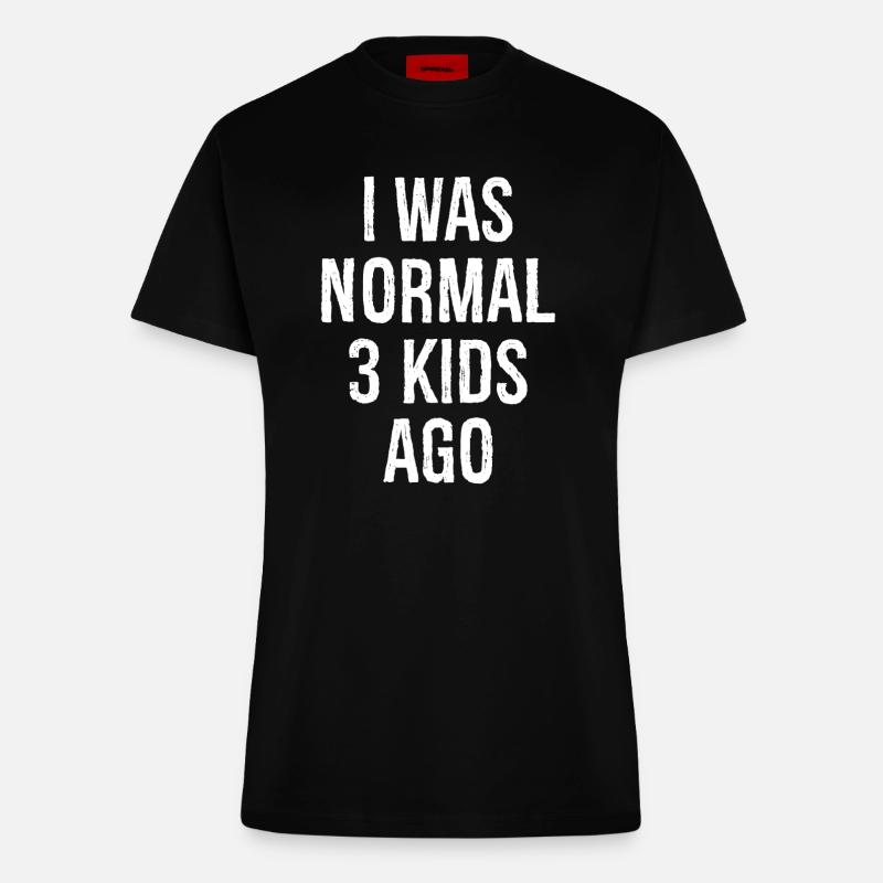 J’avais un âge normal de 3 enfants - T-shirt bio slim fit fabriqué en UE - SOLID BLACK