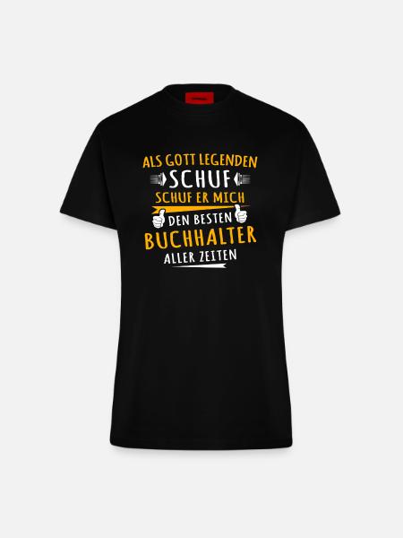 Buchhalter - Fitted T-Shirt - made by SPREAD - SOLID BLACK