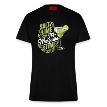 Salt & Lime It's Margarita Time T-Shirt - T-shirt bio slim fit fabriqué en UE - SOLID BLACK - Devant