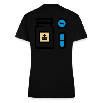 Pillen, Medikamente, Medizin, Drogen, Pillendose - Fitted T-Shirt - made by SPREAD - SOLID BLACK - Hinten