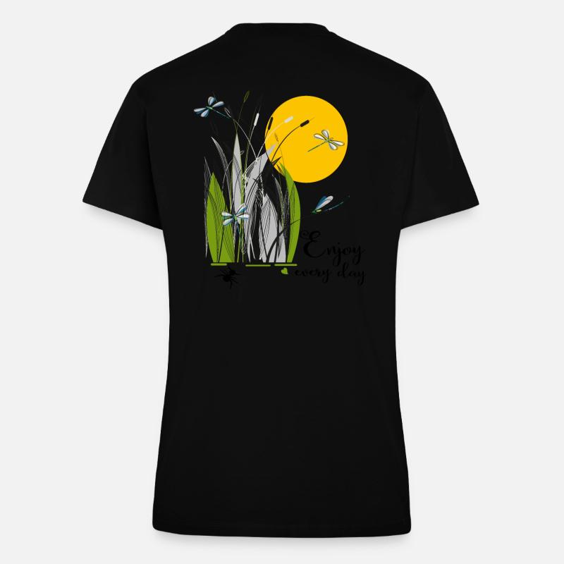 Enjoy every Day - Fitted T-Shirt - made by SPREAD - SOLID BLACK