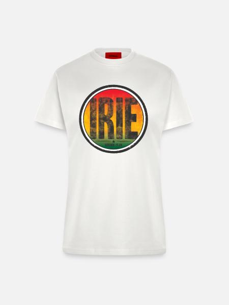 irie - movement of jah - Fitted T-Shirt - made by SPREAD - OFF WHITE